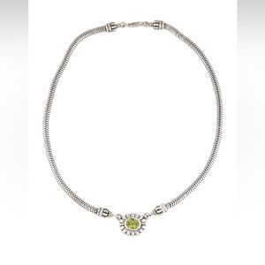Lagos 16” sterling silver and 18k gold necklace peridot